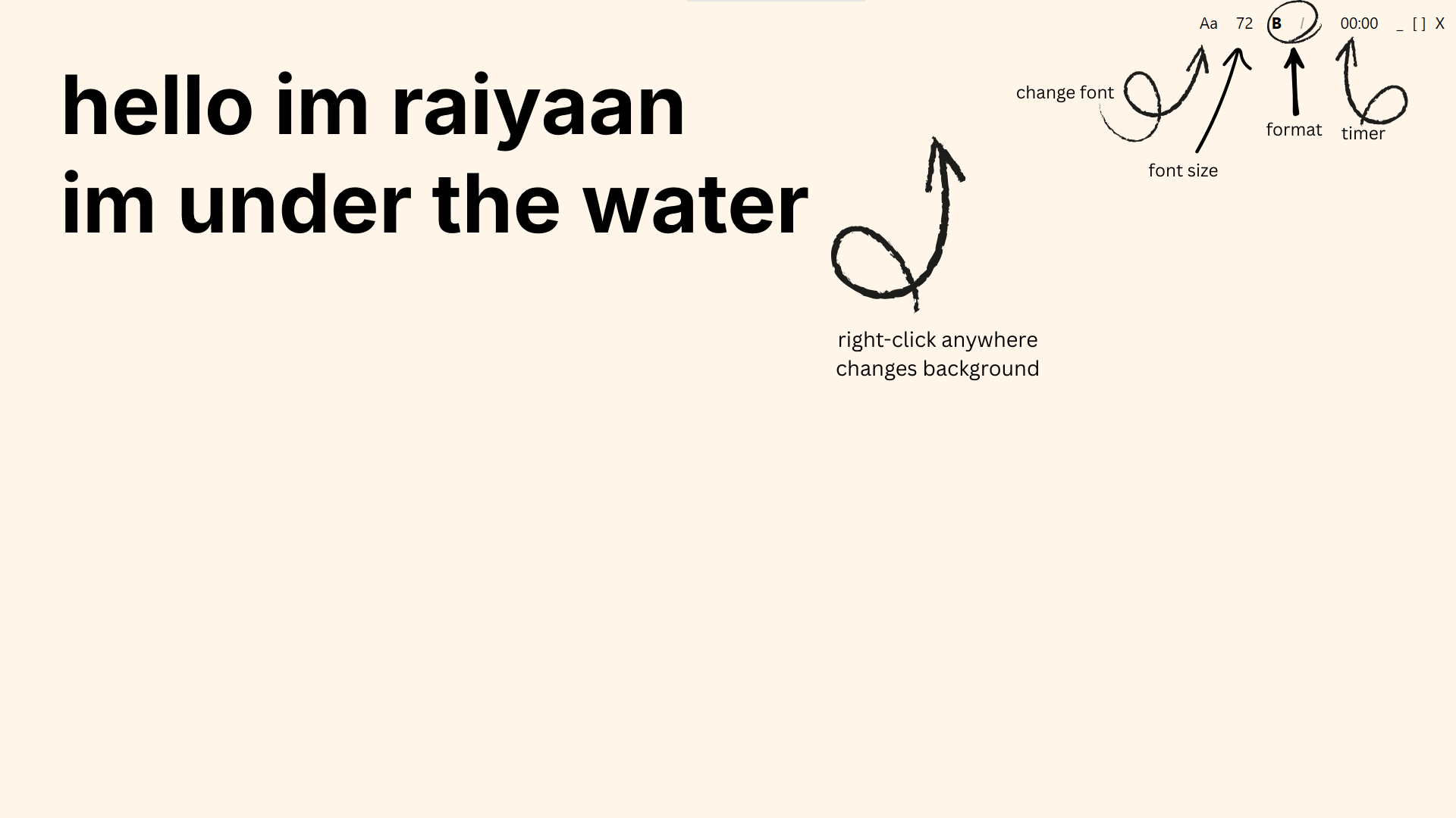 ThinkMine interface showing clean writing environment